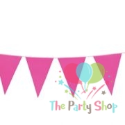 Plain Color Pink Flag Banner Bunting 10 Feet Triangle Flag Banner Bunting Happy Birthday Wedding Baby Shower Party Supplies Decorations