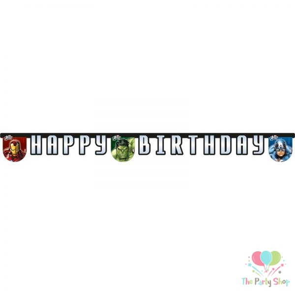 Avengers Assemble Birthday Party Banner
