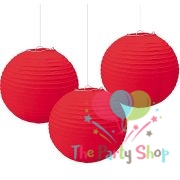 10 Inch Red Paper Lanterns Chinese/Japanese Paper Hanging Decorations Ball Lanterns Lamps for Home Decor, Festival and Weddings