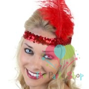 Women Head Band Beaded Sequin Flapper Feather Headband Headpiece Party Costume Headband Hair Accessories
