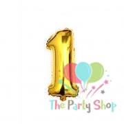 16 Inch Number One 1 Golden Foil Balloon
