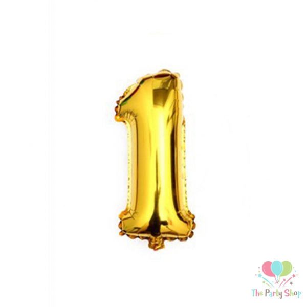 16 Inch Number One 1 Golden Foil Balloon