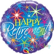 18 Inch Retirement Colorful Bursts Foil Balloons