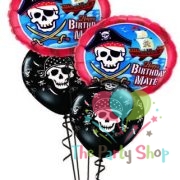 18" Pirate Party Happy Birthday Mate Pirate Ship Foil Balloon