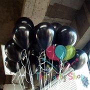 10 Standard Black Solid Color Latex Balloons Birthday Party Balloons Wedding Decoration (2)
