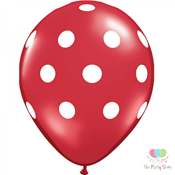 11" Polka Dot Red Latex Balloons Birthday Party Balloons Wedding Valentines Christmas Decoration (25 Piece)