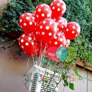 11" Polka Dot Red Latex Balloons Birthday Party Balloons Wedding Valentines Christmas Decoration (25 Piece)