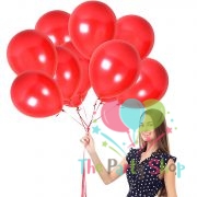 10" Pearl Glossy Red Latex Balloons Birthday Party Festivals Balloons Wedding Decoration (25 Piece)
