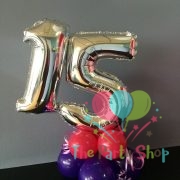 16 Inch Number Five 5 Silver Foil Balloon