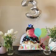 16 Inch Number Three 3 Silver Foil Balloon