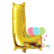 16 Inch Golden Alphabets Foil Balloons Letter L
