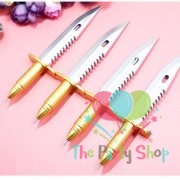 Knife Sword Dagger Weapon Shape Gel Pens Christmas Stocking Party Favor Goodie Bag Gifts Items Novelty Stationery Items (Pack of 6) (Copy)