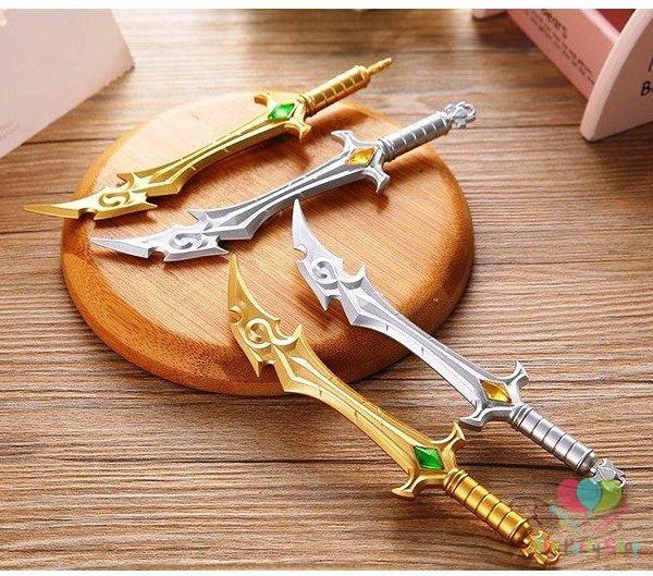 Chinese Dao Sword Gel Pens Christmas Stocking Party Favor Goodie Bag Gifts Items Novelty Stationery Items (Pack of 6)