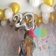16 Inch Number Two 2 Silver Foil Balloon