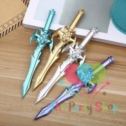 Big Swords Shaped Game Weapon Gel Pens Christmas Stocking Props Party Favor Goodie Bag Gifts Items Novelty Stationery Items (Pack of 6)