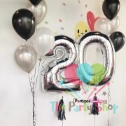 16 Inch Number Zero 0 Silver Foil Balloon
