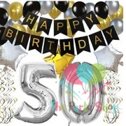 16 Inch Number Five 5 Silver Foil Balloon