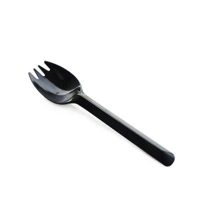 Dessert Cake Spork Spoon Black 20 Pcs Pkt
