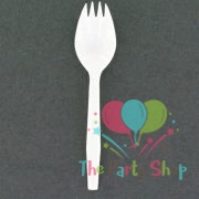 Dessert Cake Spork Spoon White 20 Pcs Pkt