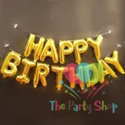 Happy Birthday Foil Letter Balloons Set Golden Banner for Kids Girl Adult Baby Birthday Party Decoration
