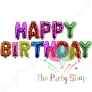 Happy Birthday Foil Letter Balloons Set Multi Color Banner for Kids Girl Adult Baby Birthday Party Decoration