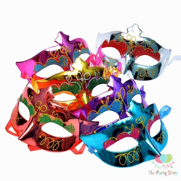 Party Masquerade Ball Mask Premium Halloween Mask Mardi Gras Eye Mask Glitter Multi-Color