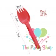 Dessert Cake Spork Spoon Red 20 Pcs Pkt