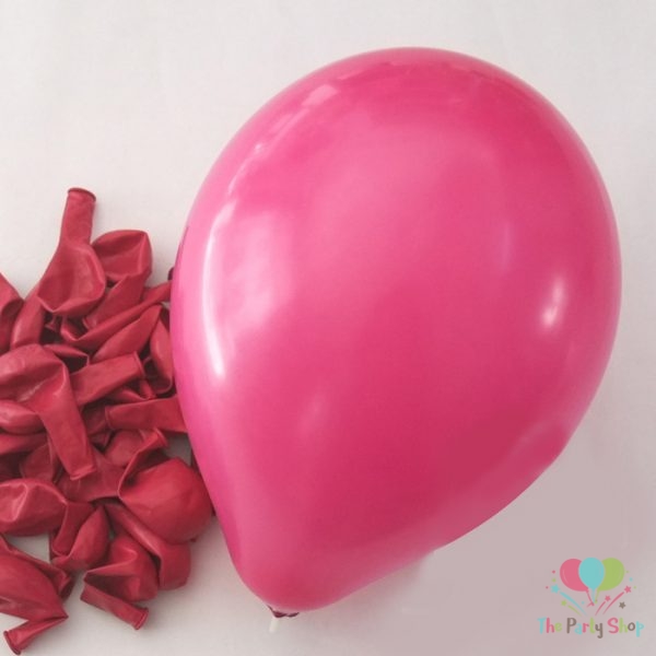 10" Standard Dark Pink Solid Color Latex Balloons Birthday Party Balloons Wedding Baby Shower Decoration (100 Piece)