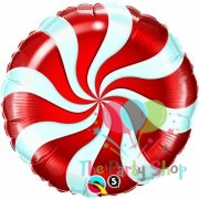 18 Inch Red Candy Swirl Windmill Point Foil Balloons Round Lollipop Aluminum Balls Wedding Happy Birthday Baby Kids Party Decoration (3)