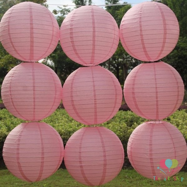 10 Inch Light Pink Paper Lanterns Chinese/Japanese Paper Hanging Decorations Ball Lanterns Lamps for Home Decor, Festival and Weddings (Copy)
