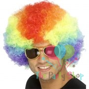Multi Coloured Colorful Artificial Fake Curly Hair Afro Wig Rainbow Halloween Malinga's Holi Hair World Cup Festival World Cup Competition Cheerleaders Football Cricket Fan Wig