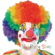 Jumbo Clown Wig Multi Coloured Rainbow Clowns Afro Wig Fancy Dress Costume Accessory Artificial Fake Curly Hair Artificial Fake Curly Hair