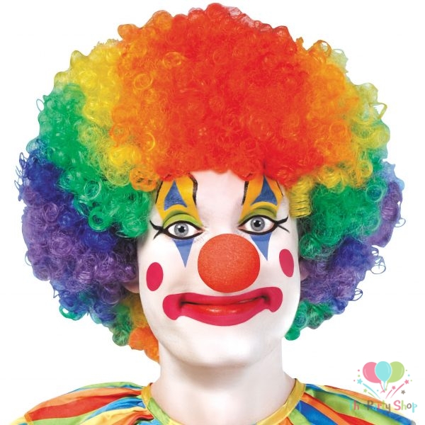 Jumbo Clown Wig Multi Coloured Rainbow Clowns Afro Wig Fancy Dress Costume Accessory Artificial Fake Curly Hair Artificial Fake Curly Hair