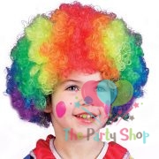 Jumbo Clown Wig Multi Coloured Rainbow Clowns Afro Wig Fancy Dress Costume Accessory Artificial Fake Curly Hair Artificial Fake Curly Hair
