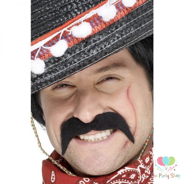 Bandit Hippy Cowboy Costume Novelty Fake Mustaches, Mustache Party Supplies, Self Adhesive Stache Tash Mustaches for Masquerade Party & Performance