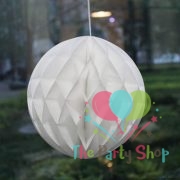 5.5" White Tissue Paper Honeycomb Balls Hanging Party Decoration