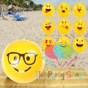 Emoji Inflatable Beach Balls Pool Balls Soft Ball Kids Adult Water Play Pool Party Toys Party Supplies New Design Sports Ball Toy Inflatable Ball Outdoor Toy for Boys and Girls Gift for Fun